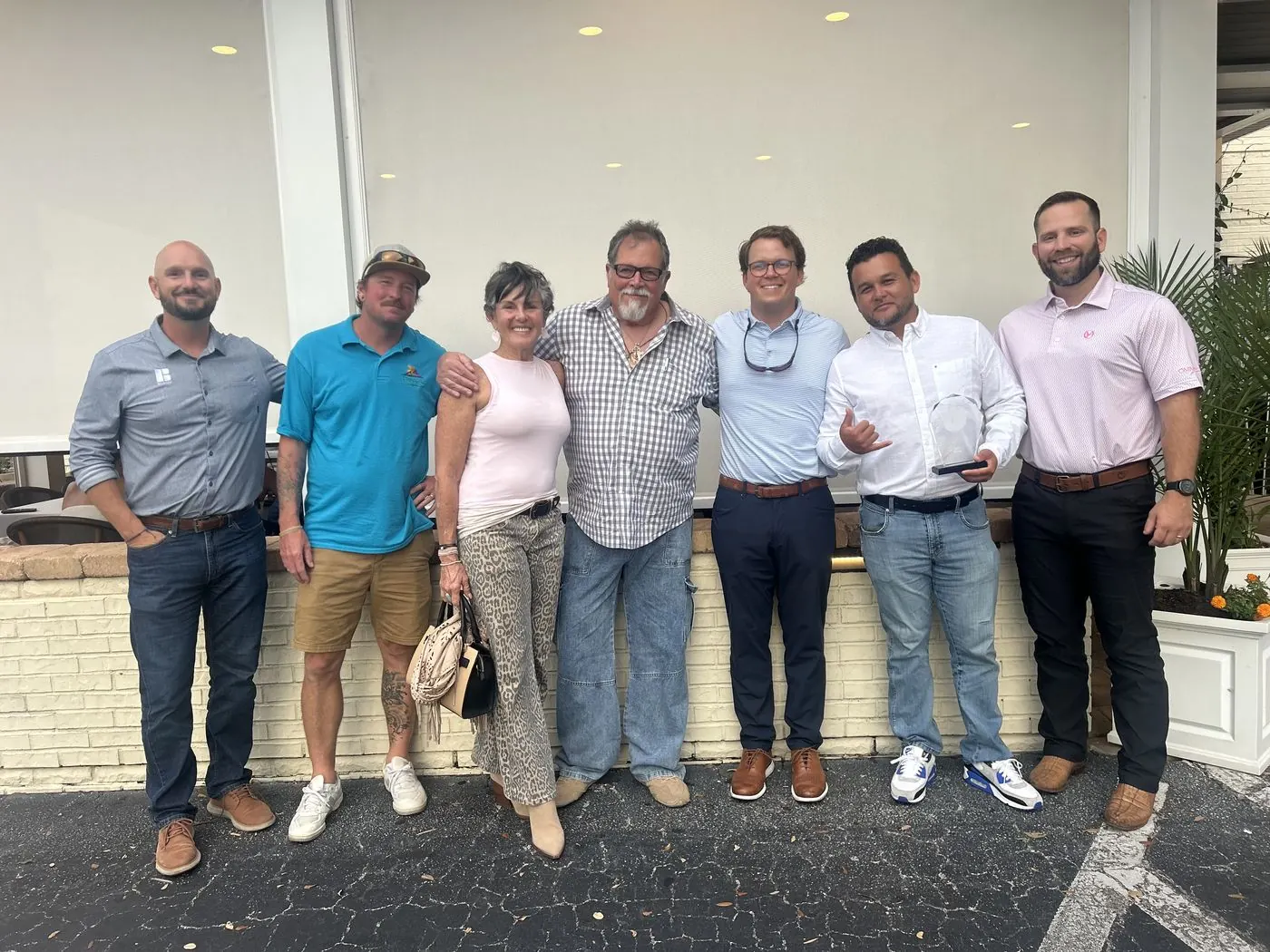 The Live Aloha Landscapes and Design paver installation team in St. Augustine FL